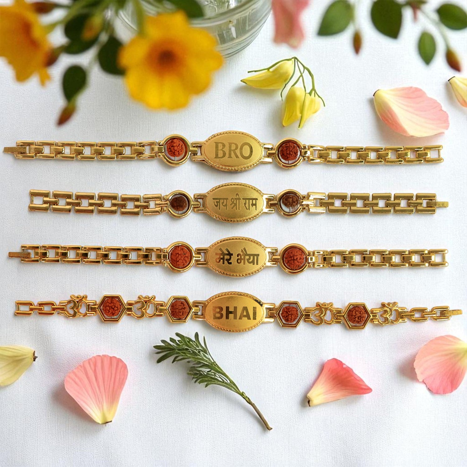Golden Rakhi Bracelet