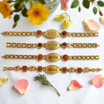 Golden Rakhi Bracelet