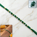 Traditional Green Pearl Beaded Rakhi – Handmade Festive Bracelet