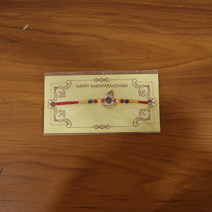 Live view of Krishna design Rakhi with beads