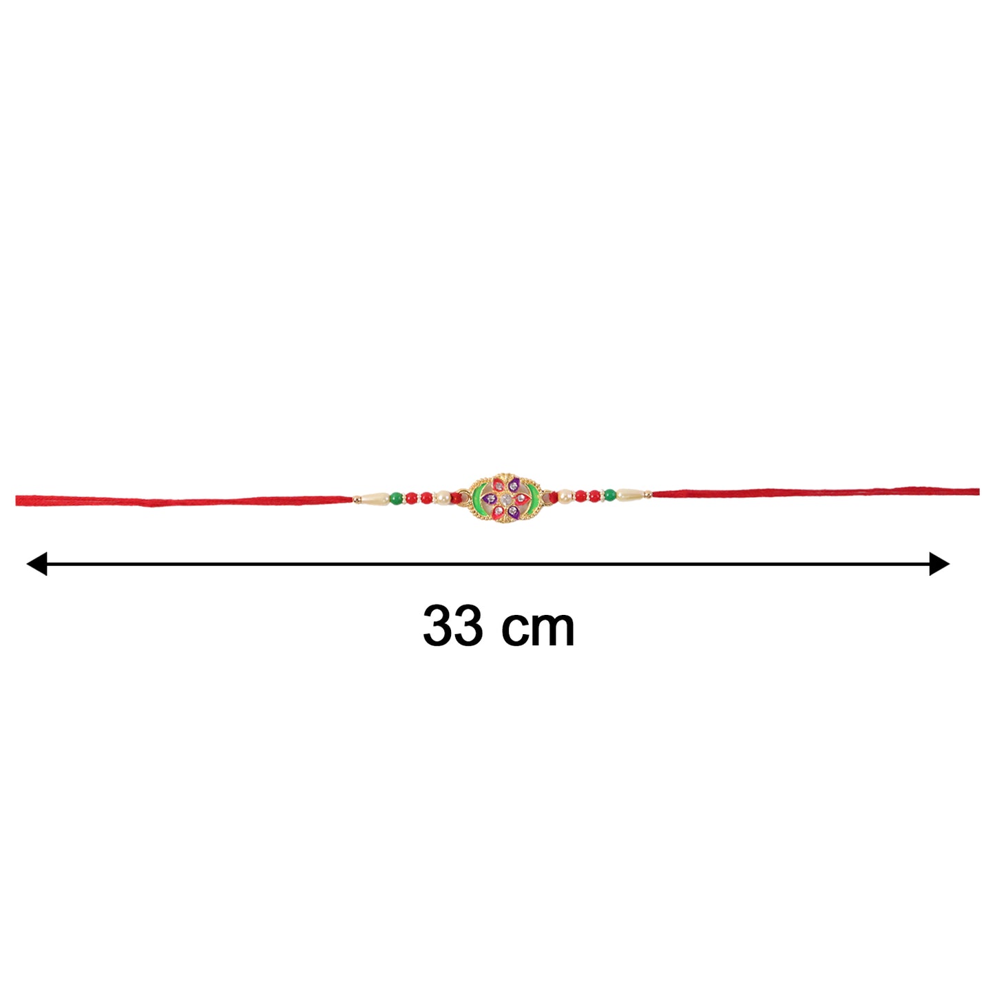 Size reference of designer rakhi