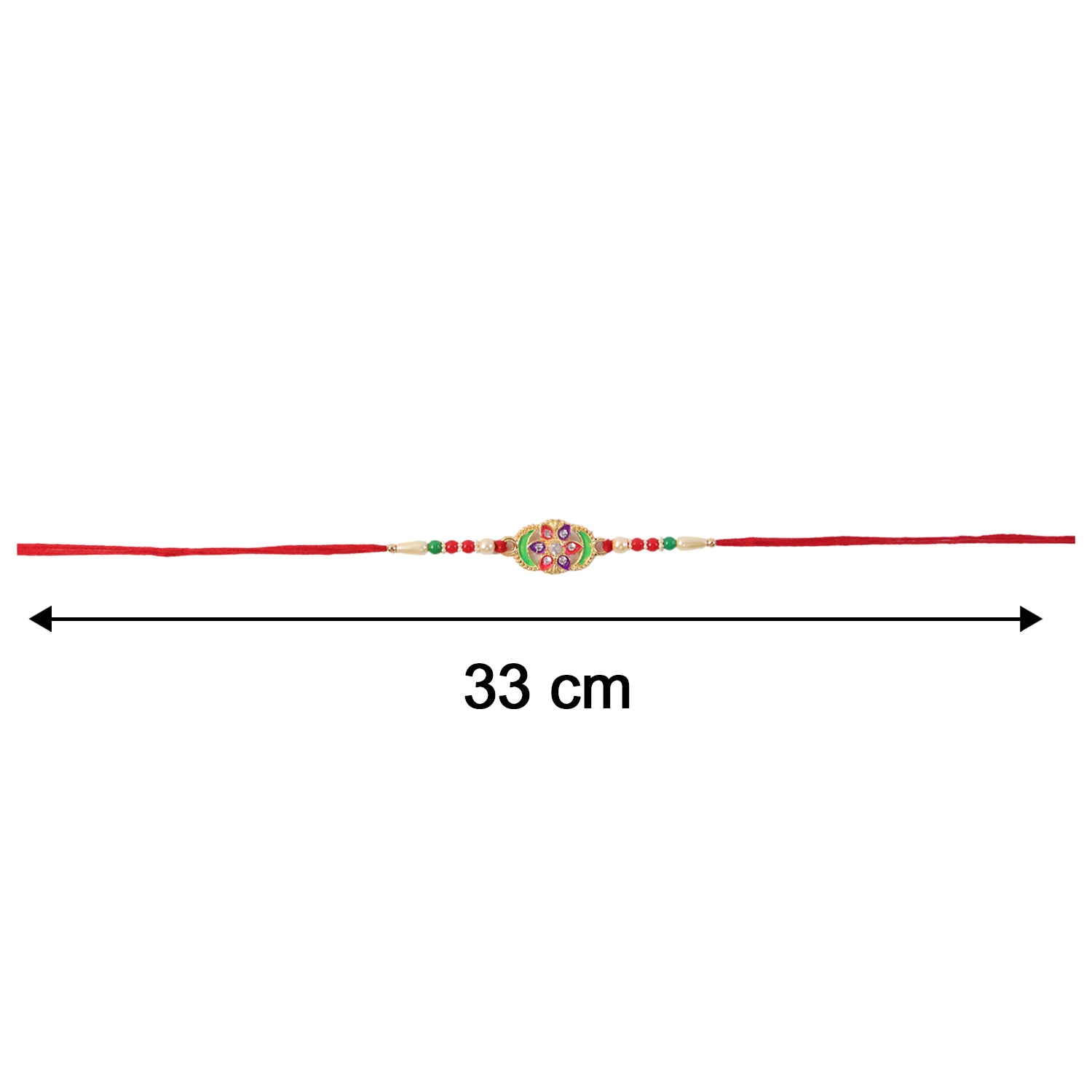 Size reference of designer rakhi