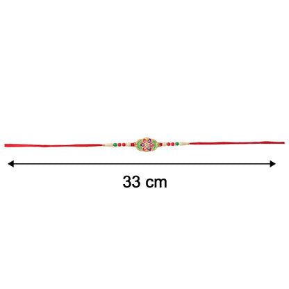 Size reference of designer rakhi