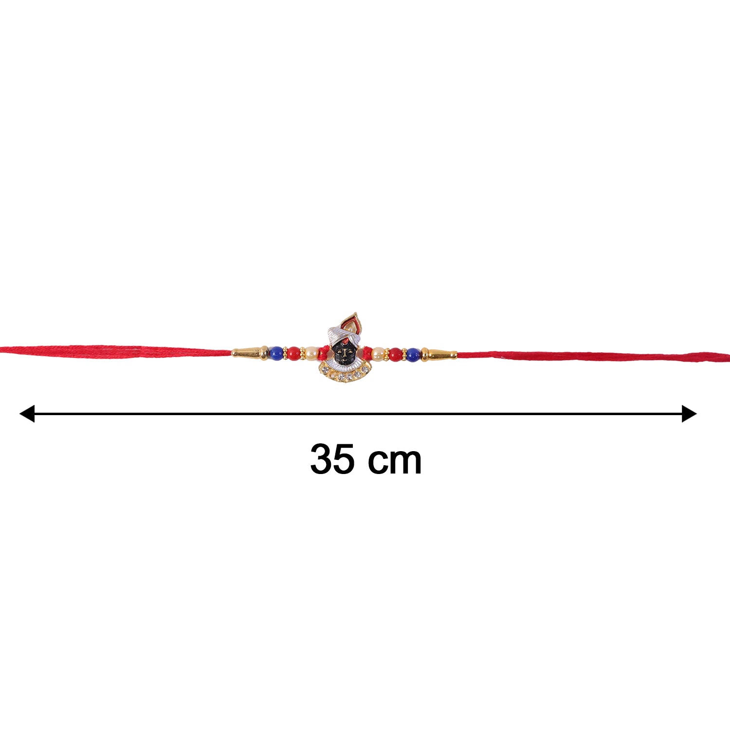 Size comparison of Krishna themed Rakhi