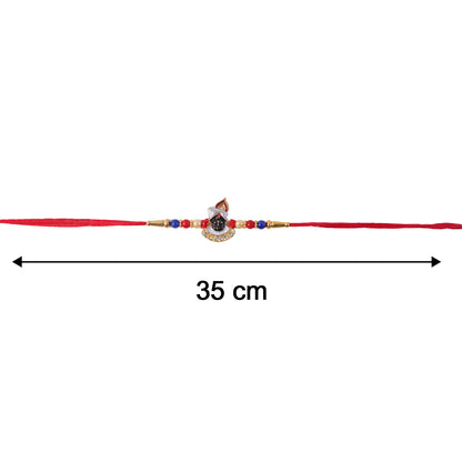 Size comparison of Krishna themed Rakhi