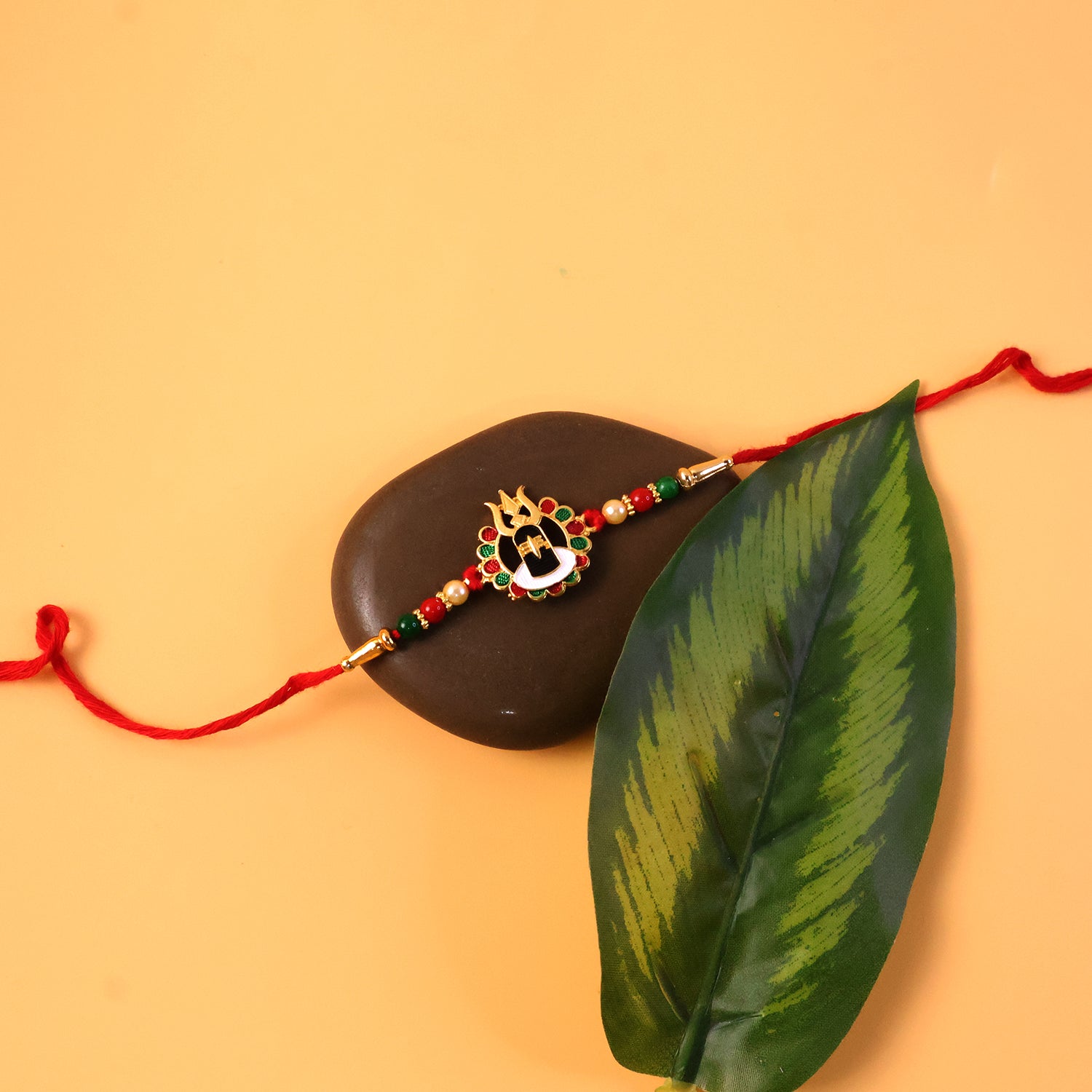 Multiple views of Divine Shivling Designer Rakhi