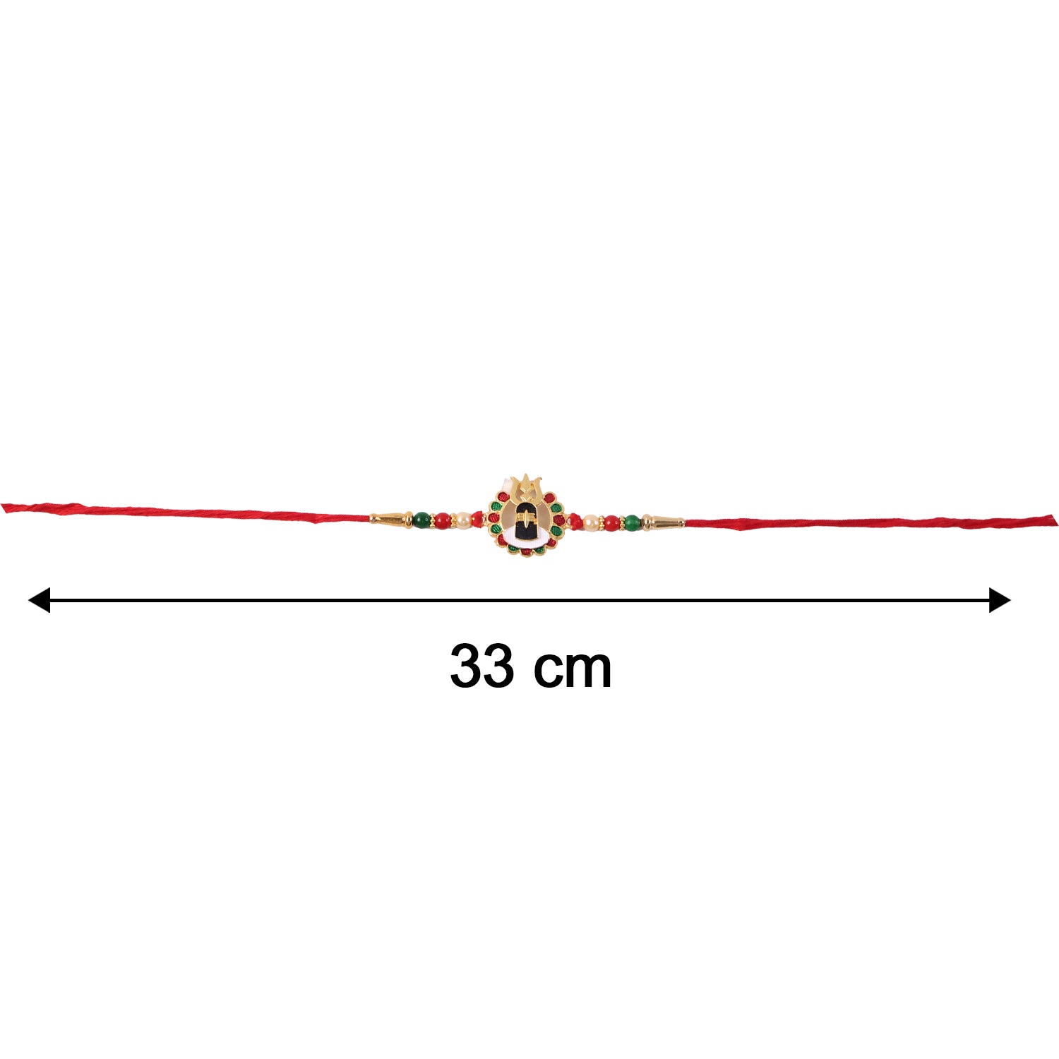 Size display of Divine Shivling Rakhi