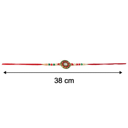 Size reference image for floral design Rakhi