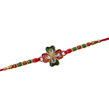 Designer rakhi floral centerpiece with stone detailing