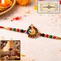 Peacock Rakhi – Vibrant Beaded Brother Sister Gift for Rakshabandhan