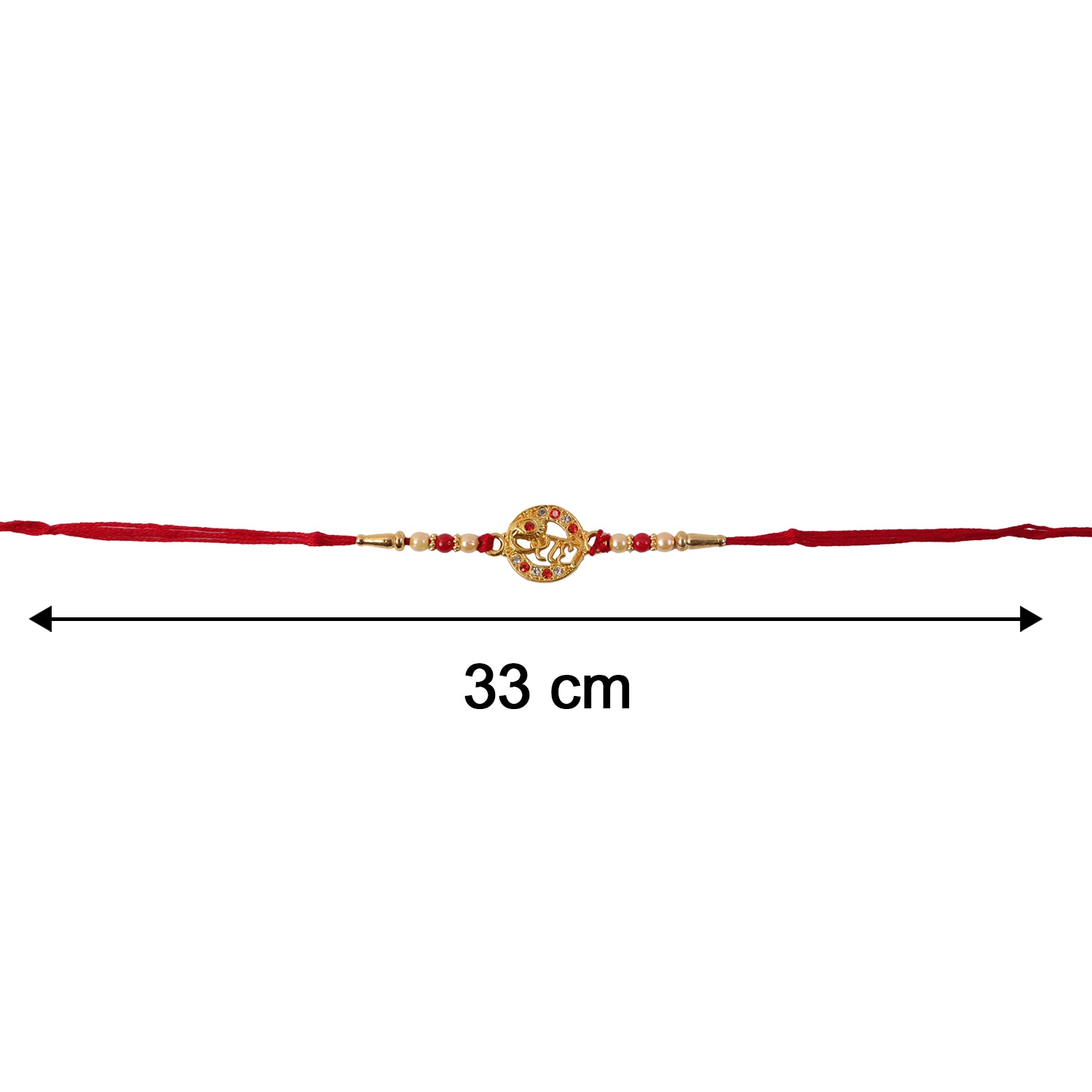 Radhe name rakhi size reference image