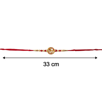 Radhe name rakhi size reference image