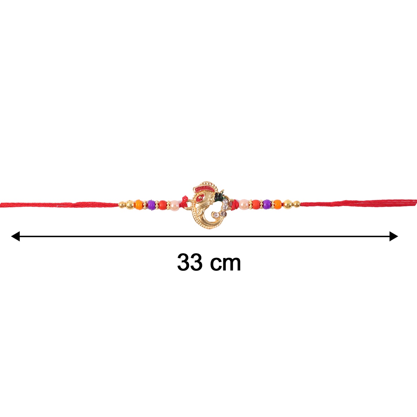 Size reference of designer rakhi for Rakshabandhan