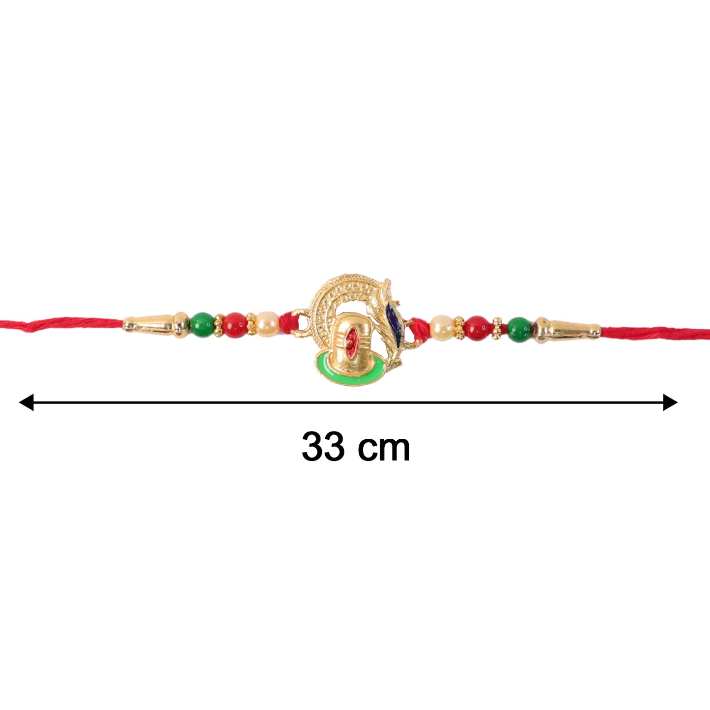 Size reference image of Traditional Designer Ganesha Rakhi