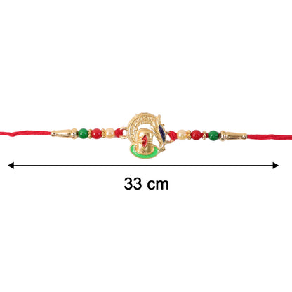 Size reference image of Traditional Designer Ganesha Rakhi