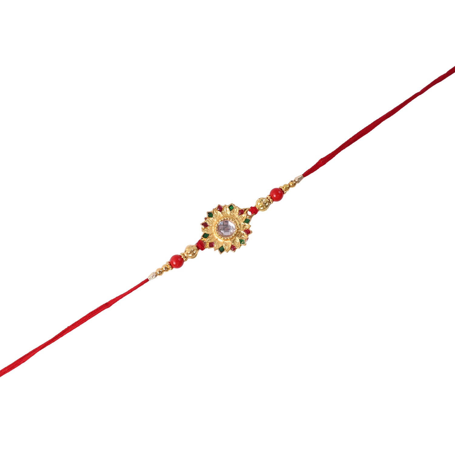 Side angle of Veera Ki Rakhi highlighting thread and design