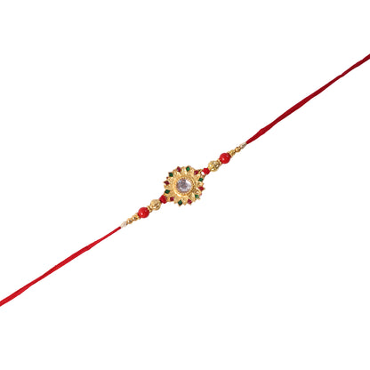Side angle of Veera Ki Rakhi highlighting thread and design
