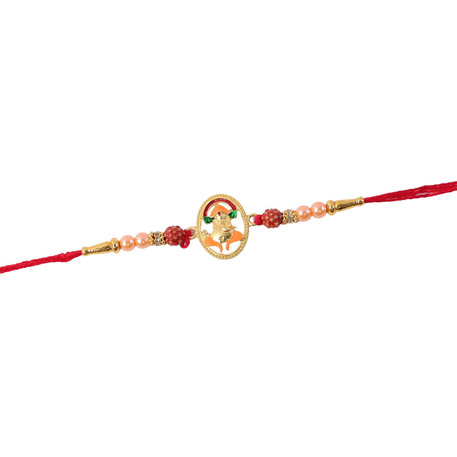 Festive Ganesha rakhi close-up