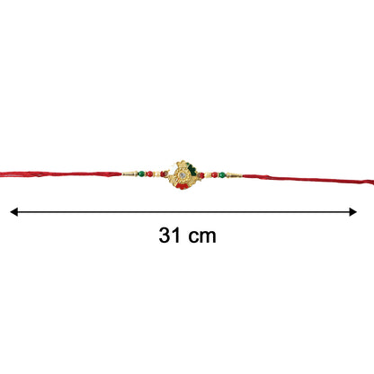 Rakhi size reference with traditional design