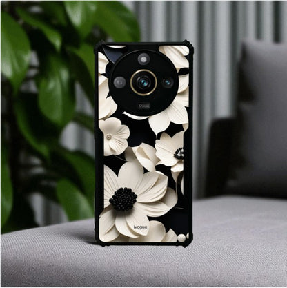 Black & Bloom Mobile Cover For Realme 11 Pro Plus