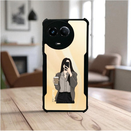 Coffee Girl Mobile Cover For Realme 11X 5G