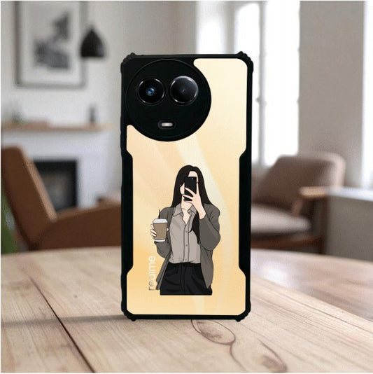 Coffee Girl Mobile Cover For Realme 11X 5G