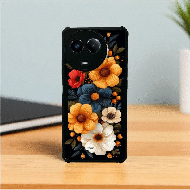 Retro Petals Mobile Cover For Realme Narzo 60X
