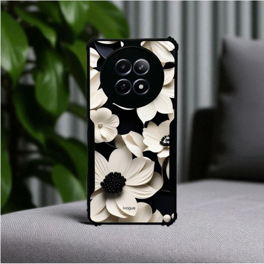 Black & Bloom Mobile Cover For Realme Narzo 70X