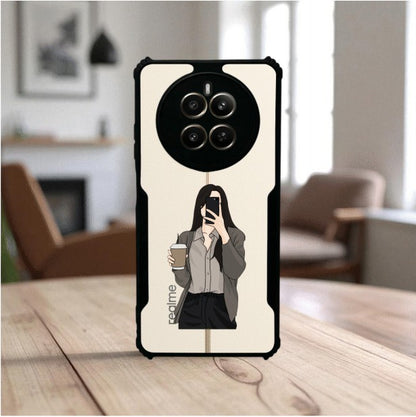 Coffee Girl Mobile Cover For Realme Narzo 70
