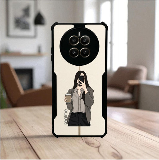 Coffee Girl Mobile Cover For Realme Narzo 70