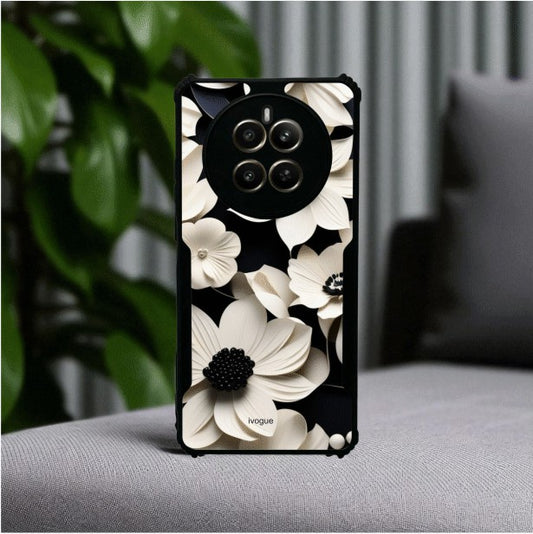 Black & Bloom Mobile Cover For Realme Narzo 70