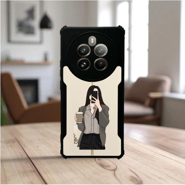 Coffee Girl Mobile Cover For REALME 12 PRO