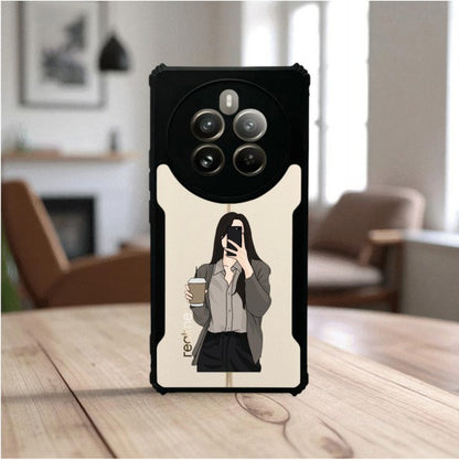 Coffee Girl Mobile Cover For REALME 12 PRO