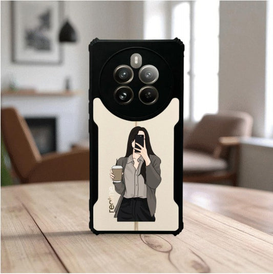 Coffee Girl Mobile Cover For REALME 12 PRO