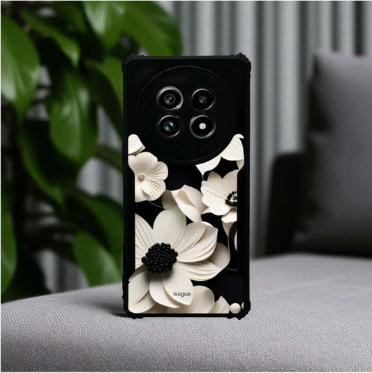 Black & Bloom Mobile Cover For REALME 14 Pro Lite