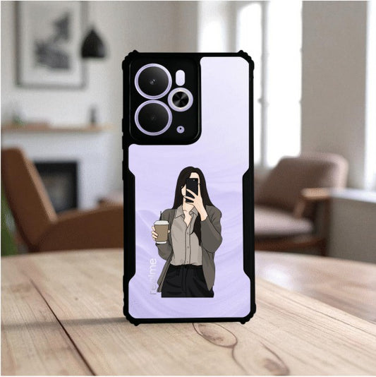 Coffee Girl Mobile Cover For Realme 14T