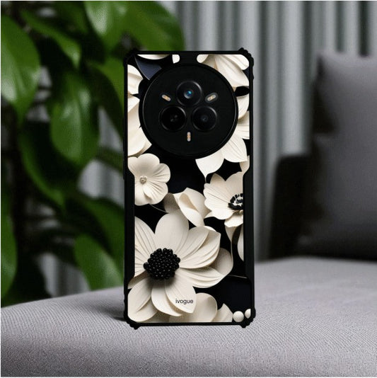 Black & Bloom Mobile Cover For REALME 14 Pro Plus