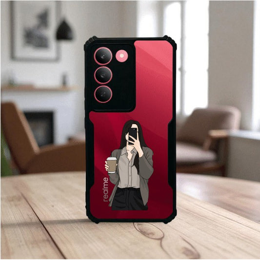 Coffee Girl Mobile Cover For Realme 14x