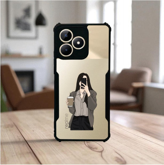 Coffee Girl Mobile Cover For Realme C51