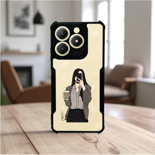 Coffee Girl Mobile Cover For Realme C61