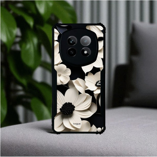 Black & Bloom Mobile Cover For Realme P2 Pro