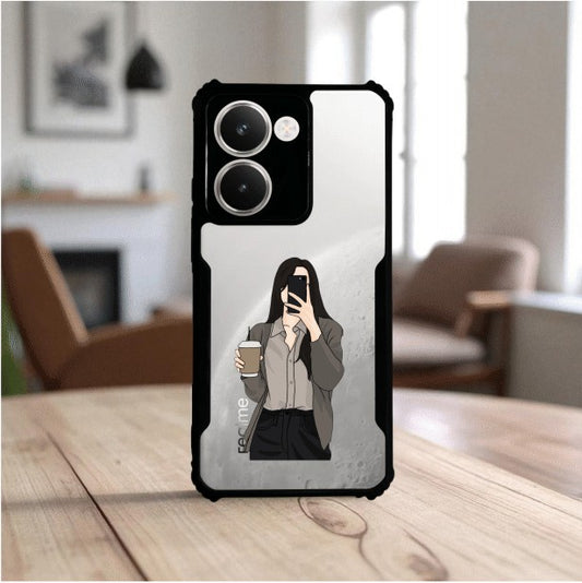 Coffee Girl Mobile Cover For REALME P3 Ultra
