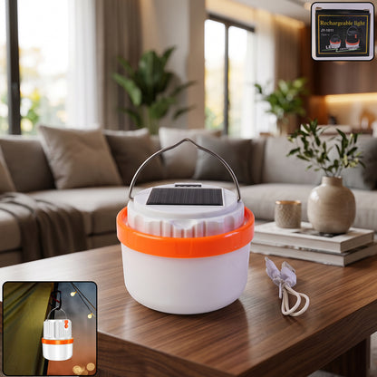 Solar Rechargeable LED Emergency Light Portable Camping Lantern Lamp (1 Pc) product image