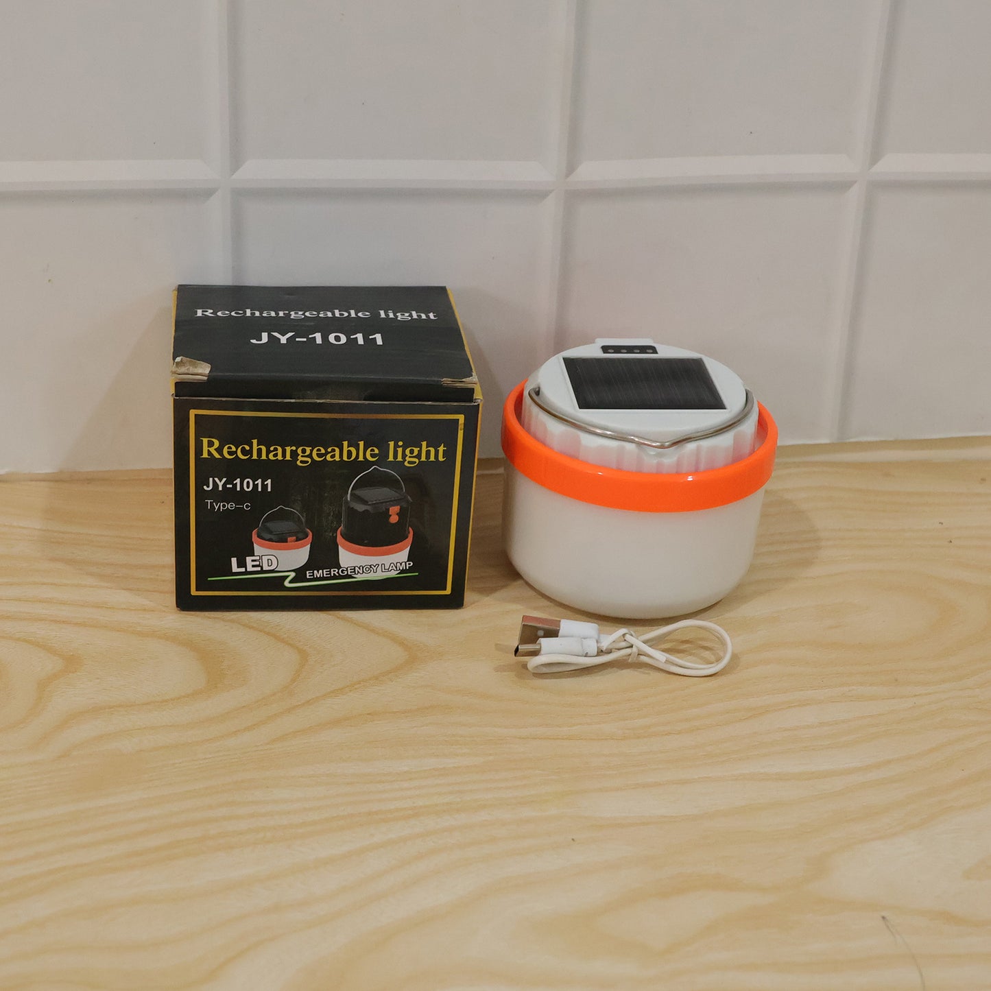 Solar Rechargeable LED Emergency Light Portable Camping Lantern Lamp (1 Pc) view 10