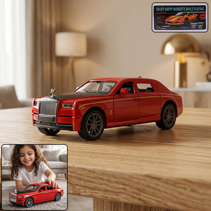Die-Cast Metal Pull-Back Toy Car – Realistic Luxury Sedan Model (1 Pc)