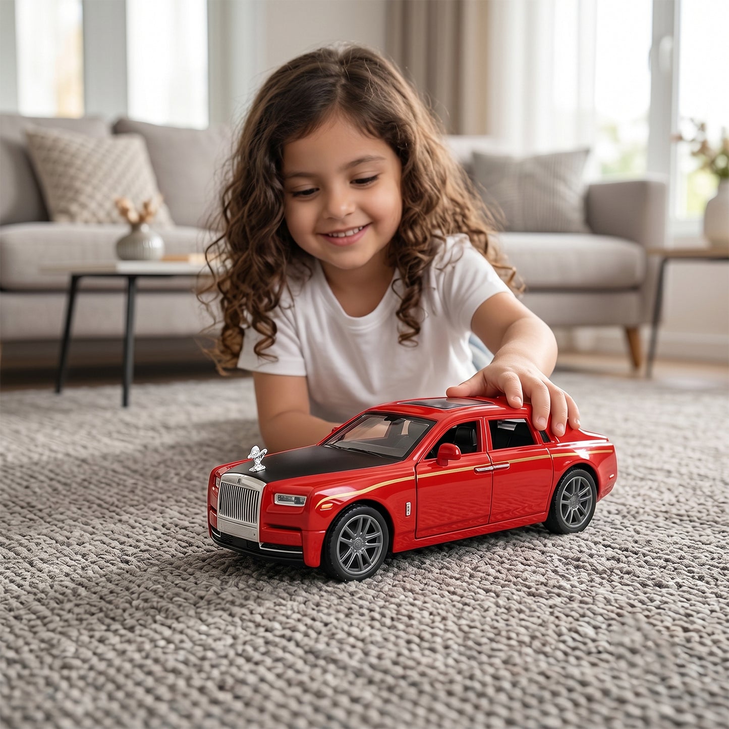 Luxury sedan model toy openable doors