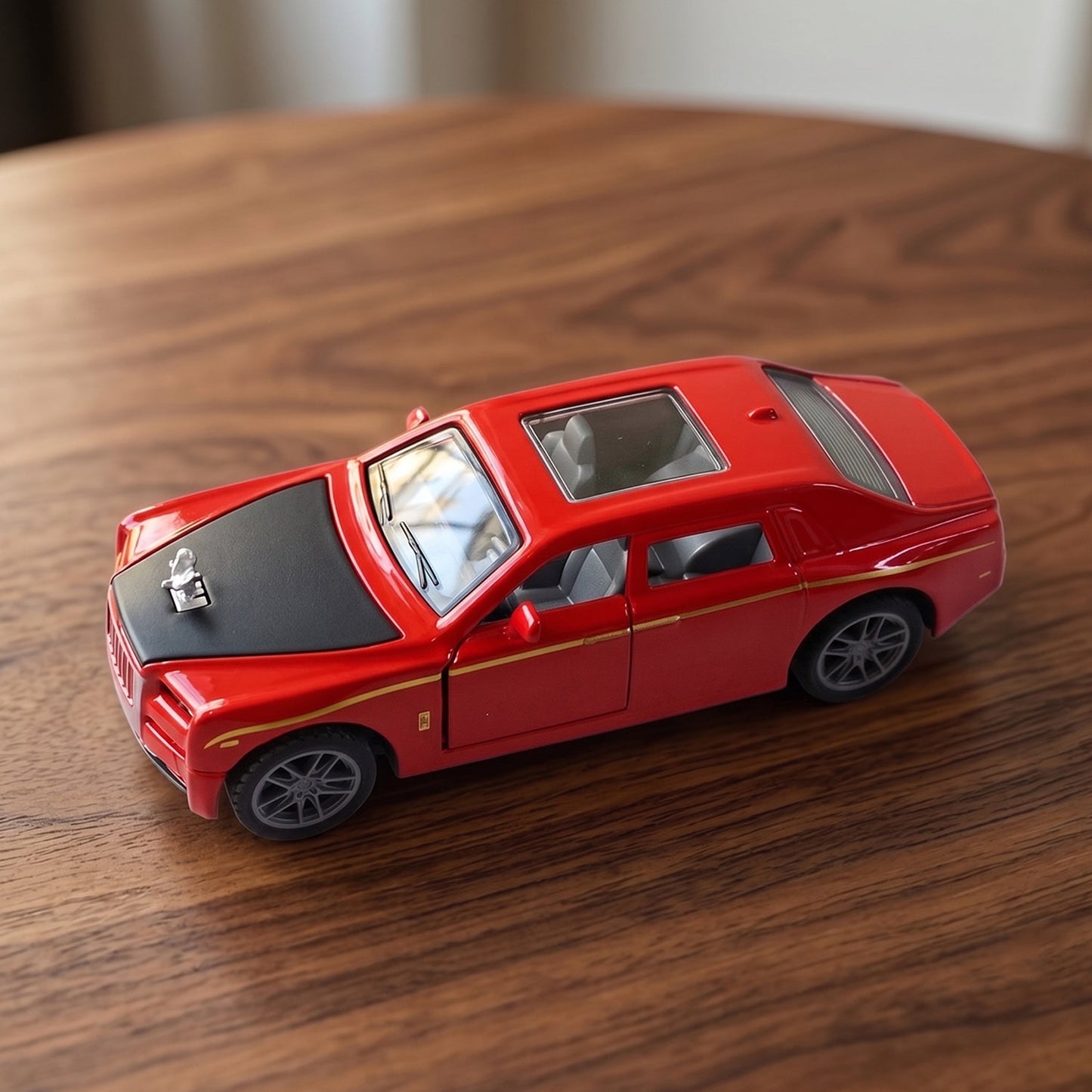 Die-Cast Metal Pull-Back Toy Car – Realistic Luxury Sedan Model (1 Pc)
