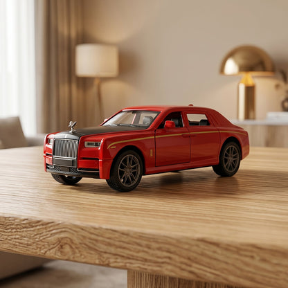Die-Cast Metal Pull-Back Toy Car – Realistic Luxury Sedan Model (1 Pc)