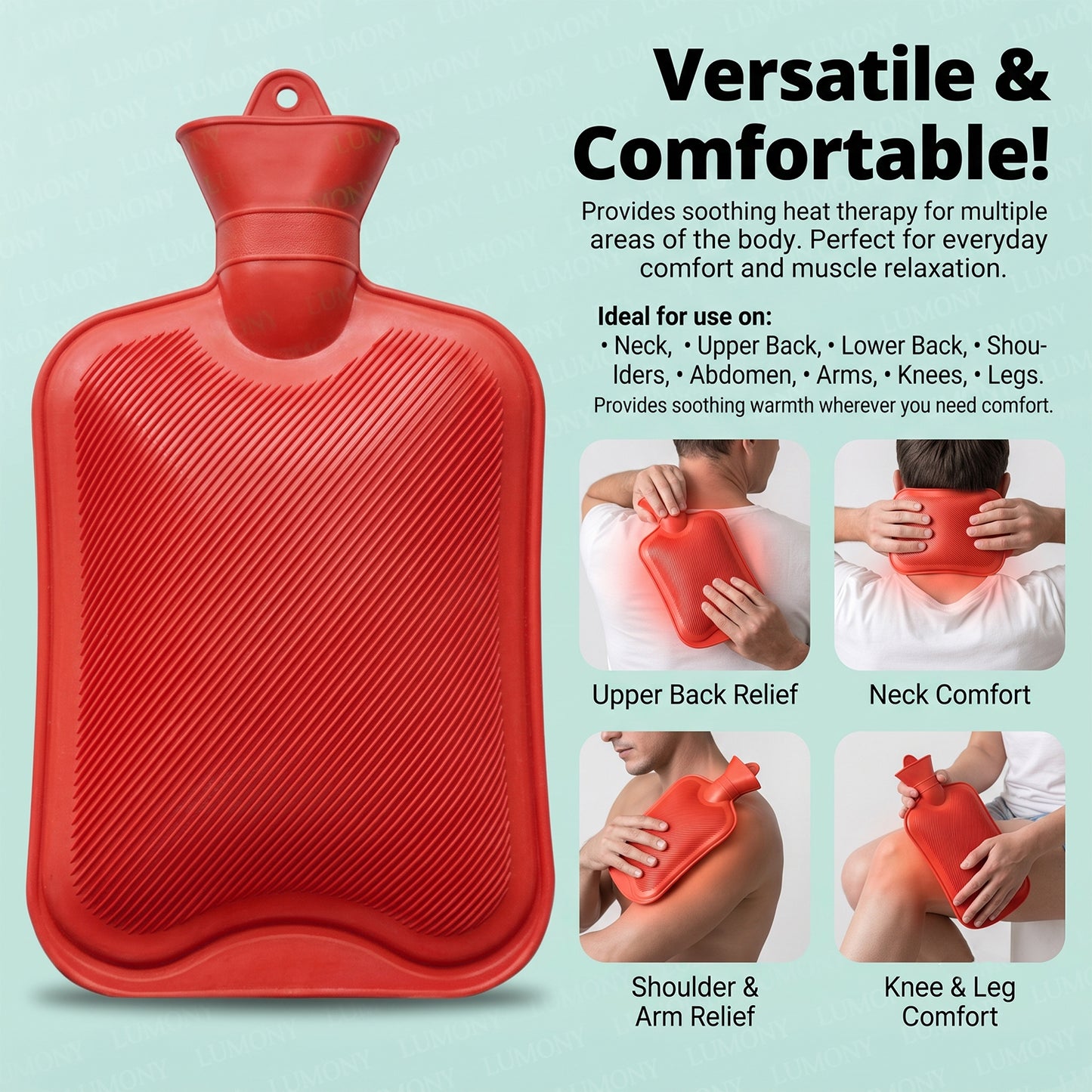 Big Size Hot Water Bag Rubber Bottle with Screw Cap for Warmth (1 Pc)