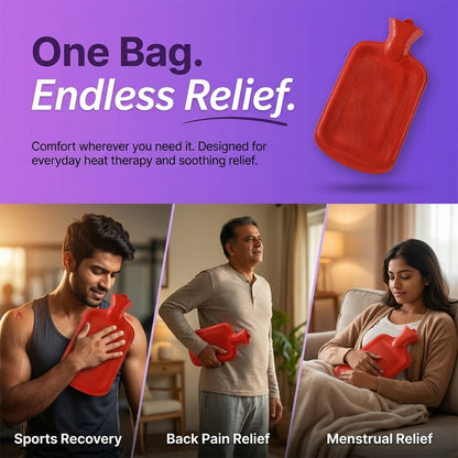 Big Size Hot Water Bag Rubber Bottle with Screw Cap for Warmth (1 Pc)